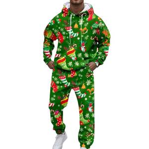 Nuevos chándales elegantes para hombres Venta al por mayor Buena impresión Cierre de cordón Chándal de cuello con capucha para hombres - Product Image 1