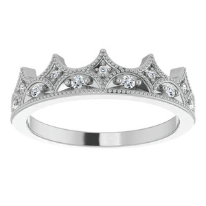 Bague Cocktail Couronne en Moissanite, Argent 925, Sertissage Pavé, Plaqué Rhodium, Perle d'Eau Douce, Tendance Femme, Coupe Ronde Brillante - Product Image 3