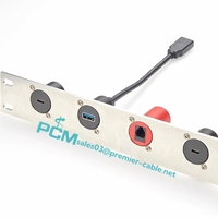 Câble USB 3.0 série D à montage sur panneau, câble USB-A femelle vers femelle à passage direct, adaptateur de montage sur châssis pour panneau de brassage XLR, 5 Gbps