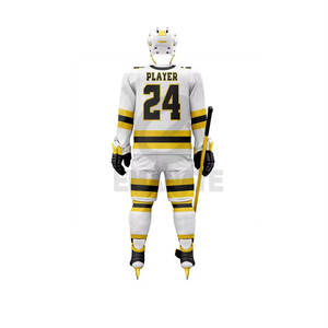 Tenues de hockey sur glace confortables, avec patchs personnalisés, tissu 100 % polyester, antibactérien, séchage rapide, respirant et durable - Product Image 3