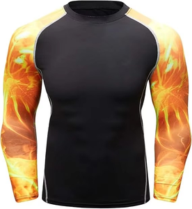 Rashguard à manches longues en tissu Spandex respirant et compressif pour la sublimation, idéal pour le MMA, avec logo personnalisé, indispensable pour la salle de sport - Product Image 1