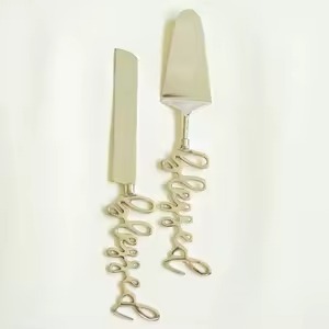 Trendy Design Metal <b>Cake</b> <b>Server</b> Set Stylish Dessert Knife Wedding Partyware Kitchen Dining Tableware Tool - Product Image 4