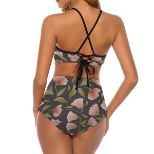 Traje de baño de Spandex/nailon de 2 piezas para mujer para escapadas de playa y diversión de verano - Product Image 4