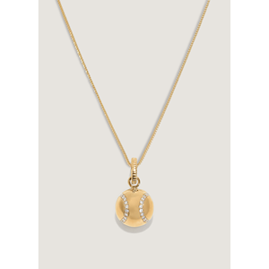 Courtside Tennis <b>Ball</b> Diamond Pendant Necklace Luxury Charms Collection - Product Image 5