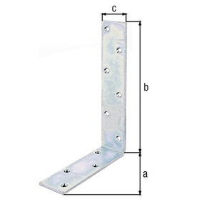 STA Raw B.50mm Unequal Legs Beam Angle L240x160mm <b>Brackets</b> - Product Image 3
