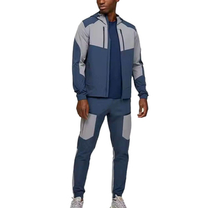 Conjunto Deportivo Personalizado al por Mayor de Alta Calidad, Transpirable, con Capucha, Casual, Talla Grande para Hombre, Chaqueta Cortavientos con Cierre, Ligero, 100% Nailon - Product Image 1