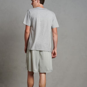 2025กางเกงขาสั้นผู้ชายโพลีเอสเตอร์100% มีกระเป๋าติดซิปกางเกงออกกำลังกายเล่นกีฬาวิ่งออกกำลังกายในยิม - Product Image 3