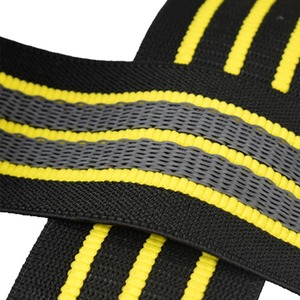 Rodilleras de levantamiento de pesas para hombre, envolturas de compresión ajustables para levantamiento de pesas, OEM - Product Image 5