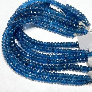 Venta al por mayor de cuentas de forma Rondellel facetadas de apatita de neón, cuentas naturales de calidad AAA para la fabricación de joyas - Product Image 2