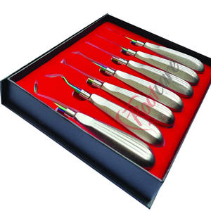 Kit de elevadores de raíz de luxación Premium de 7 puntas recubiertas de plasma afiladas y mango de chorro de arena Juego dental de cirugía Instrumentos quirúrgicos - Product Image 2