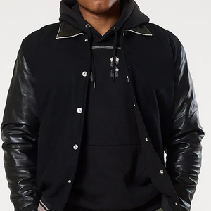 Venta al por mayor OEM hombres Varsity chaqueta clásica béisbol Letterman chaqueta con bordado Streetwear moda y opciones de logotipo personalizado - Product Image 6