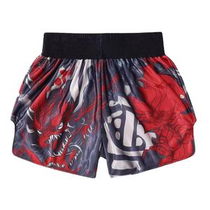 กางเกงขาสั้นมวยไทยสำหรับผู้ชายกางเกงขาสั้นไทยพิมพ์ลายผ้าซาตินออกแบบได้ตามต้องการ - Product Image 1