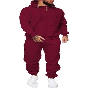 Nuevo conjunto de ropa deportiva informal para hombre de primavera y otoño, chaqueta con capucha para hombre a la moda para exteriores + Pantalones para correr, conjunto de 2 piezas - Product Image 5