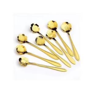 Juego de cuchara de café de metal en acero inoxidable Ideal para té, postre, azúcar, uso en cocina, mesa de comedor, cubiertos esenciales - Product Image 1