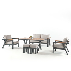 Canapé modulable d'extérieur, ensemble conversation et patio, meubles de jardin de luxe, sofa modulable en osier L - Product Image 1