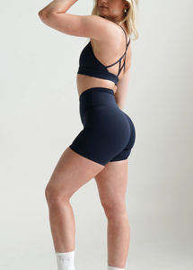 Short de motard taille en V personnalisé pour femmes Short de sport taille haute sans couture avec logo personnalisé | Fabricant OEM/ODM - Product Image 4