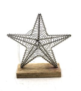 Modern Design Iron & <b>Wood</b> <b>Star</b> Christmas Decoration Customized Brass Plating Rectangular Base for Tabletop Factory Wholesale - Product Image 2