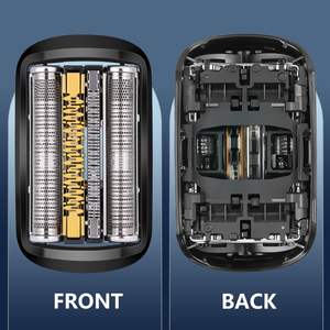 Afeitadora Eléctrica Mini MTI para Hombre, Afeitadora Corporal de Doble Cuchilla con Cabezal de Repuesto Impermeable IPX7 para Uso Facial, Color Negro - Product Image 6