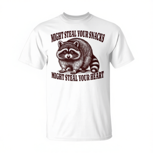 Camiseta promocional de Raccoon Steal Your Snacks Steal Your Heart - Product Image 2