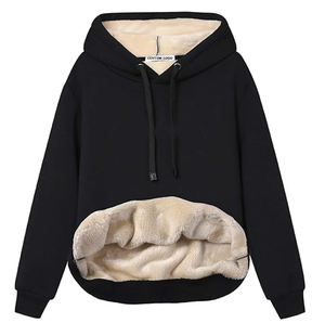 Personnalisé décontracté élégant hiver automne femmes vêtements chaud polaire Sherpa doublé hauts pullover femmes Hoodies & Sweatshirts - Product Image 2