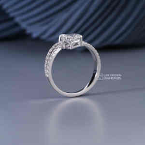 Anillo de Diamantes Cultivados en Laboratorio con Corte Pera y Redondo en Oro Blanco de 14 Quilates para Mujer, Joyería de Lujo con 43 Piedras, Regalo de Aniversario, 1.88 g - Product Image 5