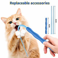 Bâton de chatouillage en silicone flexible avec queue de souris, jouet interactif pour animaux de compagnie, queues de remplacement, vente en gros