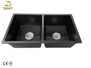 Offre spéciale robinet à double cuvette fait main évier de cuisine Style granit Quartz Composite conception sans robinet - Product Image 4