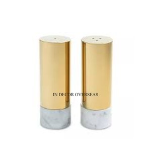 Molinillos de sal y pimienta chapados en oro de alta calidad con textura martillada de metal de primera calidad, suministros de utensilios y utensilios de cocina - Product Image 6