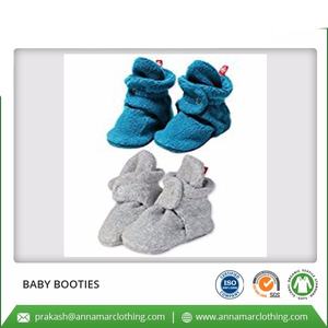100% coton biologique bébé chaussettes polaire à l'intérieur à l'extérieur antidérapant fond souple enfant en bas âge nouveau-né chaussure à lacets bébé chaussons - Product Image 1