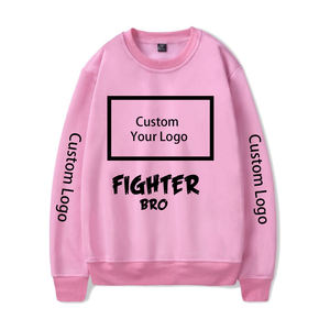 Jersey OEM de alta calidad liso teñido felpa en blanco Jogger negro cuello redondo algodón personalizado Sudadera con capucha cuello redondo para venta al por mayor - Product Image 1