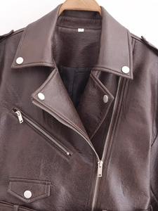 2025 New Wholesale Black Long Sleeve Men Jacket Motorcycle <b>Motorbike</b> Leather Jacket For Men's - Product Image 3