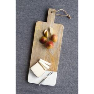 Bloc à découper luxueux en bois et en marbre ajoutant sophistication et fonctionnalité à toute cuisine moderne ou rustique - Product Image 2