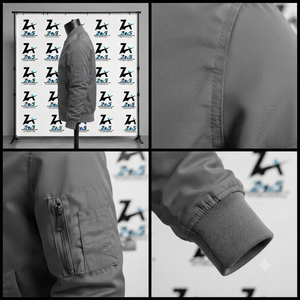 Men's Solid Color Bomber <b>Canvas</b> <b>Jacket</b> Turn-down Collar Zipper Closure Windproof Casual Autumn Wear Regular Fit <b>Canvas</b> <b>Jacket</b> - Product Image 4