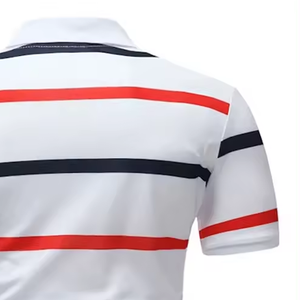 Polo en coton respirant pour hommes, uniforme de travail pour l'école, t-shirts d'été slim fit, vêtements de travail, logo personnalisé, 100% - Product Image 4