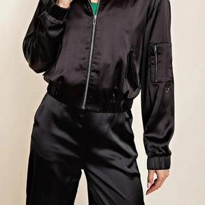 Wholesale 2024 Custom 100% Polyester Satin Winter <b>Jacket</b> High Quality <b>Light</b> Men's XL Satin <b>Jacket</b> for Sale - Product Image 4