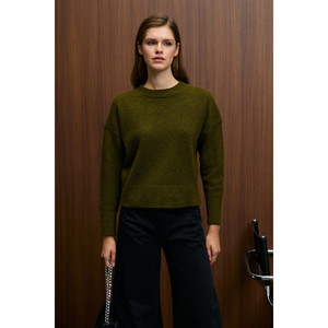 Pull en tricot épais à col rond en cachemire ultra doux, coupe ample pour femmes GRIMELANGE NANNA - Product Image 3