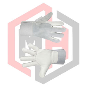 Guantes de Soldadura de Cuero Vacuno Resistentes, de Alta Resistencia, con Mango Corto, Antidesgarros, Anticorte, Antiestáticos, de 11 oz de Grosor - Product Image 6