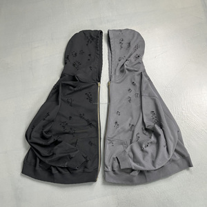 Suéteres para Hombre, Conjunto Deportivo, Sudadera con Capucha y Cremallera con Estampado Lavado Ácido, Conjuntos de Sudadera para Hombre, Sudadera con Capucha Lisa Vintage Desgastada - Product Image 1