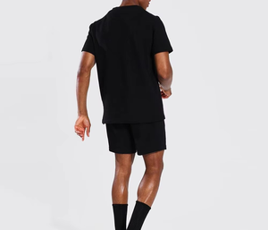 Conjunto de camiseta y pantalones cortos de dos piezas para hombre, ropa deportiva de verano personalizada, conjuntos de manga corta, Conjunto de camiseta y pantalones cortos de algodón y poliéster para hombre - Product Image 6