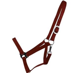 Cabestro de caballo de nailon suave, cuello de cabeza de entrenamiento ajustable cómodo, equipo de equitación ligero y duradero, suministros ecuestres a granel - Product Image 1