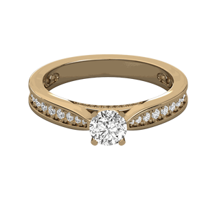 Anillo de Compromiso con Diamante Solitario Redondo - Product Image 3