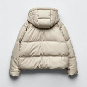 Femmes hiver épaissi neige à capuche Parka longue fermeture éclair support Nylon veste décontracté chaud manteau manches longues imprimé cuir alpin - Product Image 5