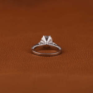 Anillo de compromiso de ajuste de pavé de oro macizo de 14KT, Diamante cultivado en laboratorio de 2,0 CT, certificado IGI, regalo de cumpleaños perfecto para sus anillos finos - Product Image 4