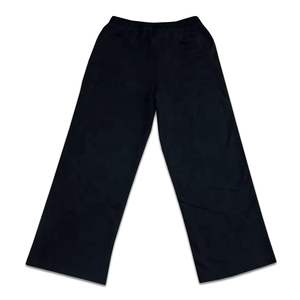 Pantalon de survêtement baggy plissé taille haute jambe large droite personnalisé pour hommes Pantalon de survêtement ample en jersey de polyester de style décontracté - Product Image 2