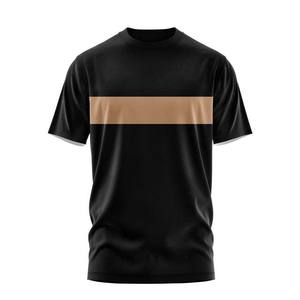 Camisetas en blanco de gran tamaño personalizadas de algodón 100% de calidad superior para hombre, camiseta de talla grande con cuello redondo y contraste de Color para hombre - Product Image 5