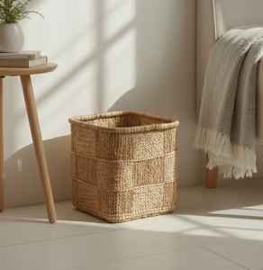 Large Capacity Modern Eco <b>Rattan</b> <b>Storage</b> Basket Stylish Home & Laundry Organizer for Convenient Living Spaces - Product Image 1