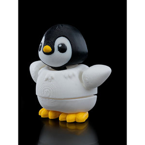 Pinguino danzante articolato giocattolo portachiavi in peluche stampato 3D - Product Image 2