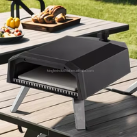 Four à pizza de table portable de 12 pouces pour camping en plein air BBQ Installation autoportante à gaz pour usage domestique