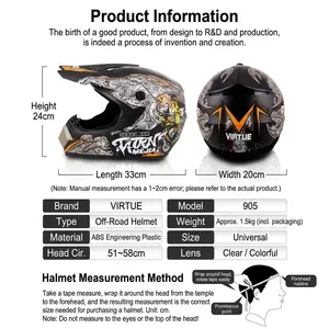 Casco Todoterreno KUOPIN VIRTUE 905, Carcasa de ABS Ligera, para Carreras de Descenso, Protección Facial Completa - Product Image 2