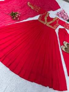 ชุดคลุม Anarkali จากผ้า Fabzone ชุดสูทสไตล์ปากีสถานปักลายผ้าจอร์เจียสำหรับเด็กผู้หญิงสำหรับงานแต่งงานดีไซน์ล่าสุด - Product Image 3